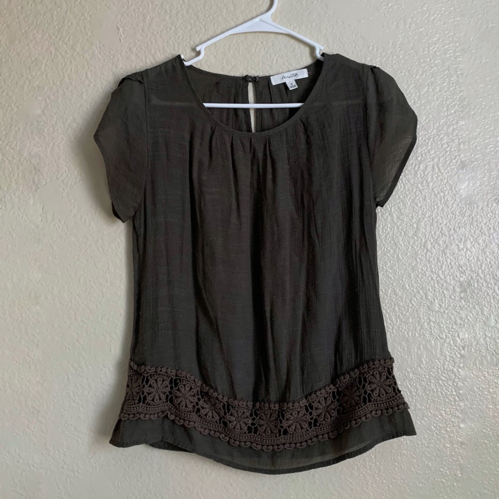 Olive green blouse